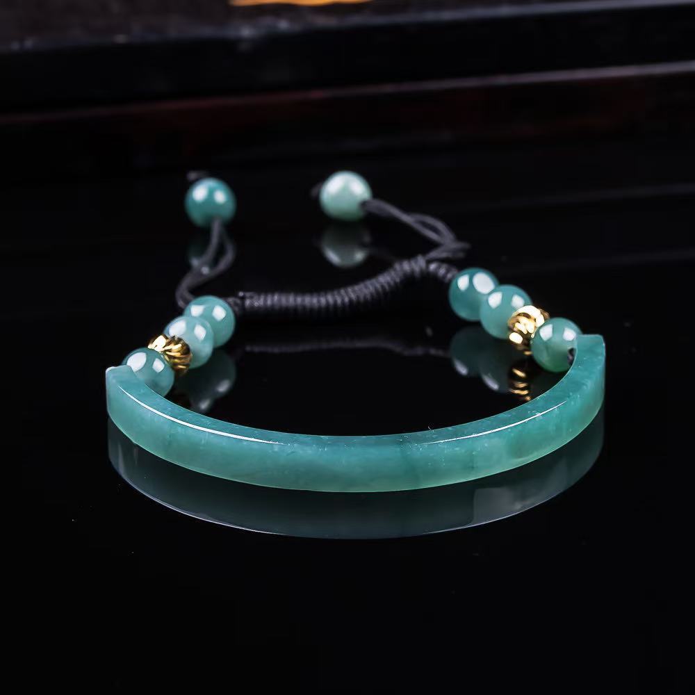 Bracelets - Мьянманский жадеитовый браслет, аксессуары, резной драгоценный