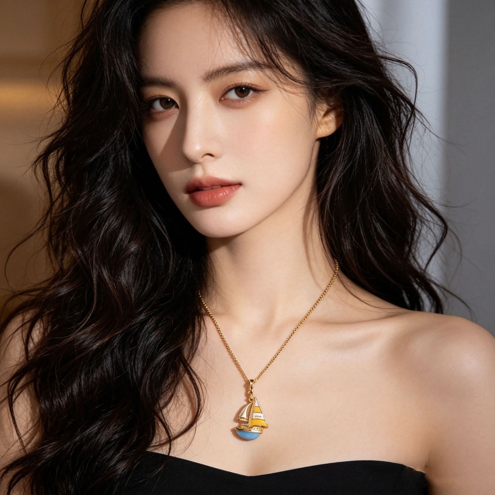 Initial Letter Necklace 18K Gold - Изящное ожерелье с подвеской в виде