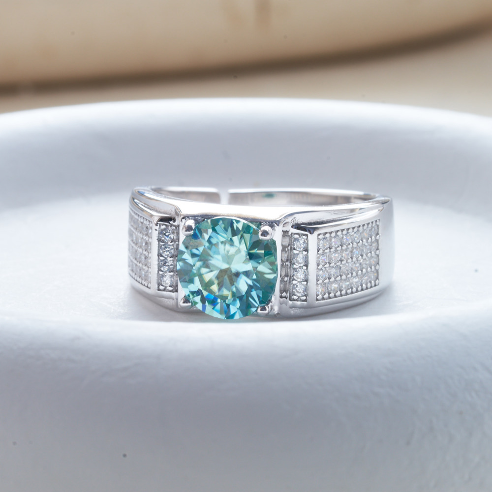 Кольцо Муассанит мужское из се – обзор и цена Moissanite Engagement Ring 1 Carat