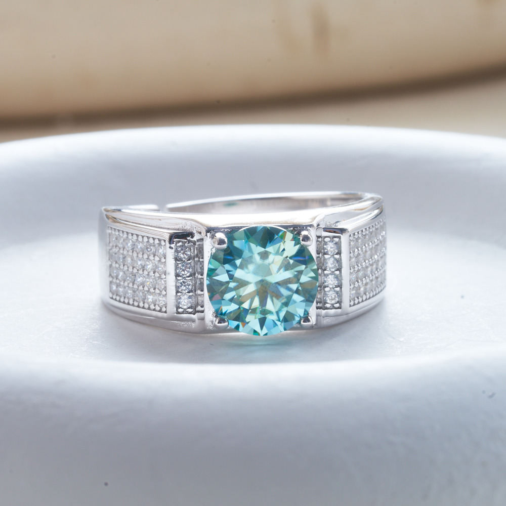 Кольцо Муассанит мужское из се – обзор и цена Moissanite Engagement Ring 1 Carat