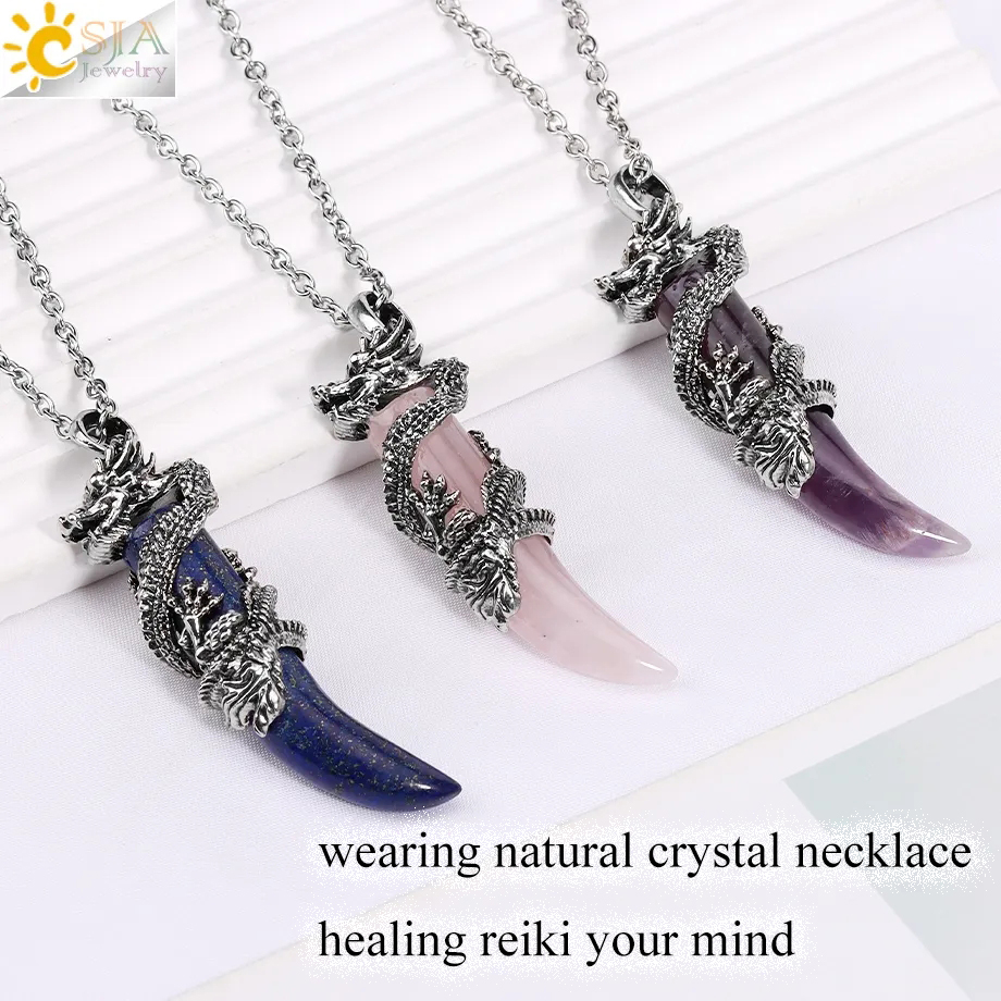 талисман украшения на шею Винт – обзор и цена Crystal Pendant Necklace Natural Stone
