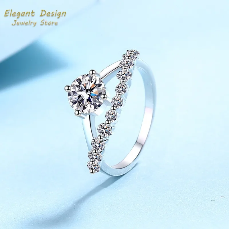 Кольцо «Корона любви» из плати – обзор и цена Moissanite Engagement Ring 1 Carat