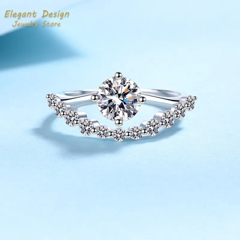 Кольцо «Корона любви» из плати – обзор и цена Moissanite Engagement Ring 1 Carat