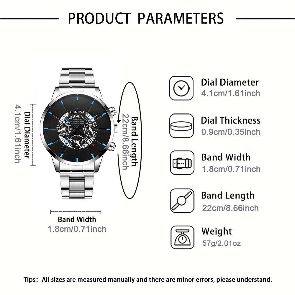 Набор из 2 модных мужских квар – обзор и цена Watch Accessories