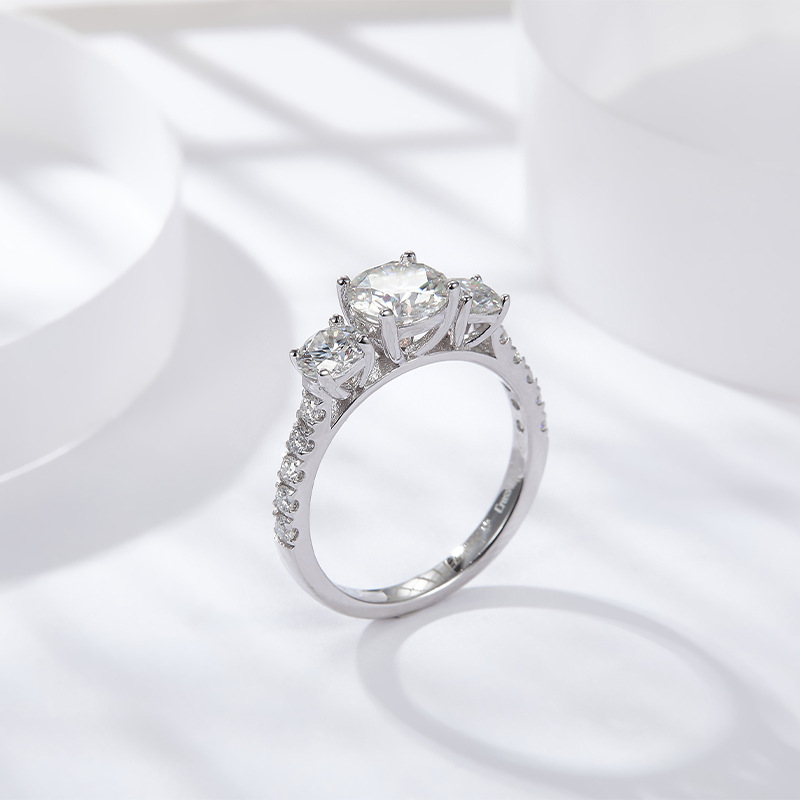 HTOTOH 3-й камень 1 карат D Цв – обзор и цена Moissanite Engagement Ring 1 Carat
