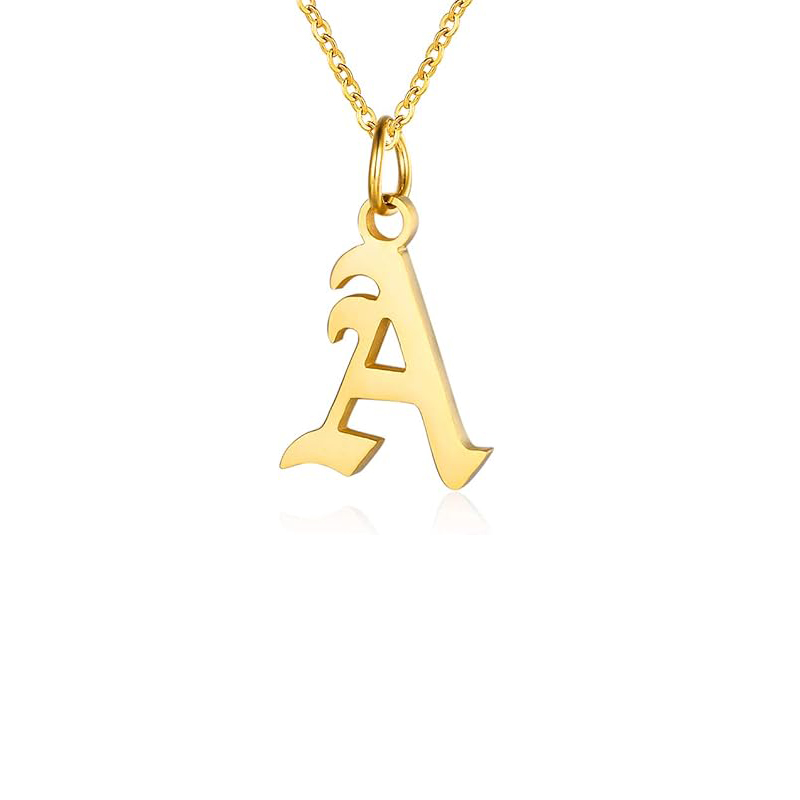 Ожерелья с буквами для женщин, – обзор и цена Initial Letter Necklace 18K Gold